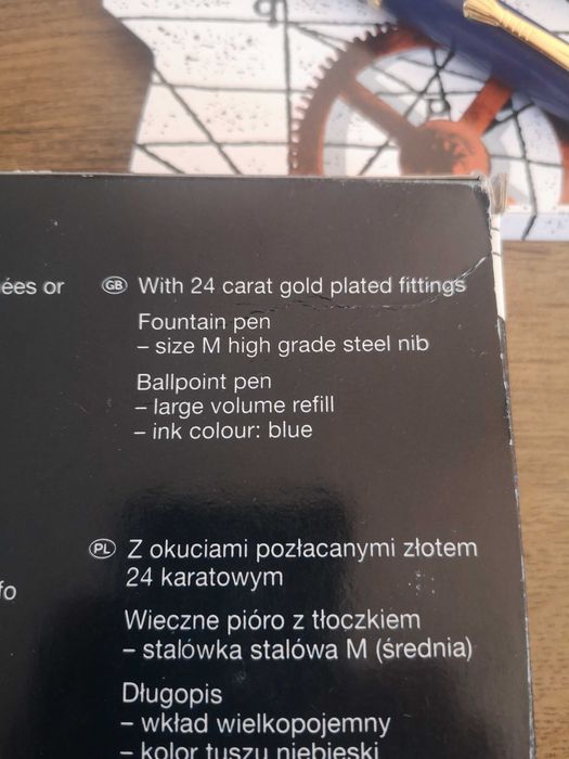 Set pix si stilou cu accesorii din aur 24 carate