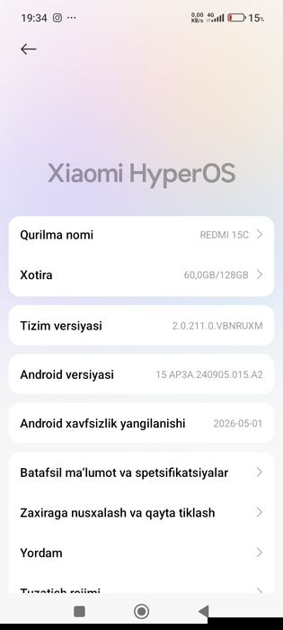 Sotiladi Srochno!!! Xolati ideal Redmi 15c