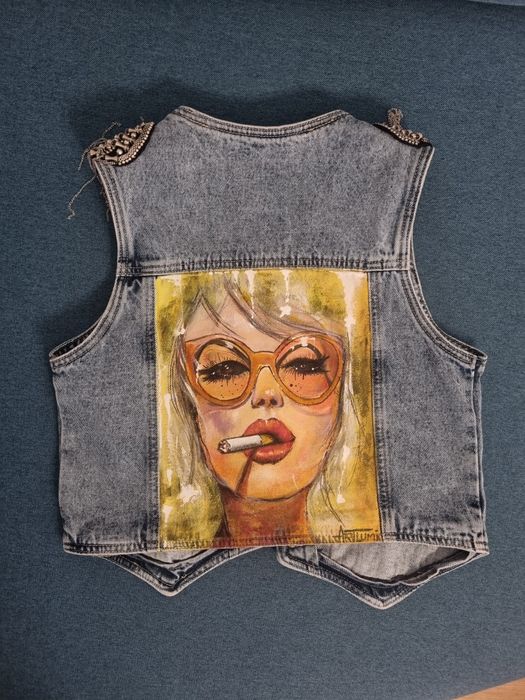 Vesta denim pictata manual