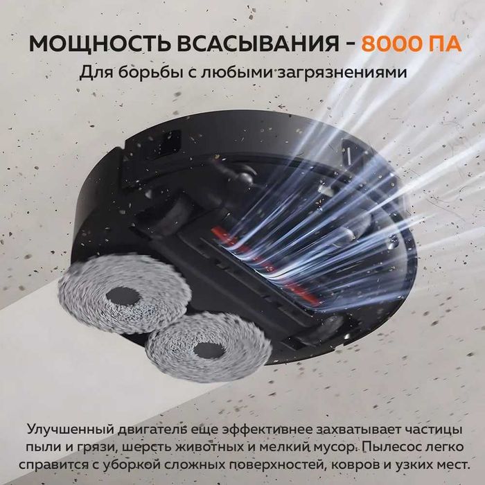 Умный Робот-пылесос с базой Xiaomi X20 Max с автономностью до 75 дней