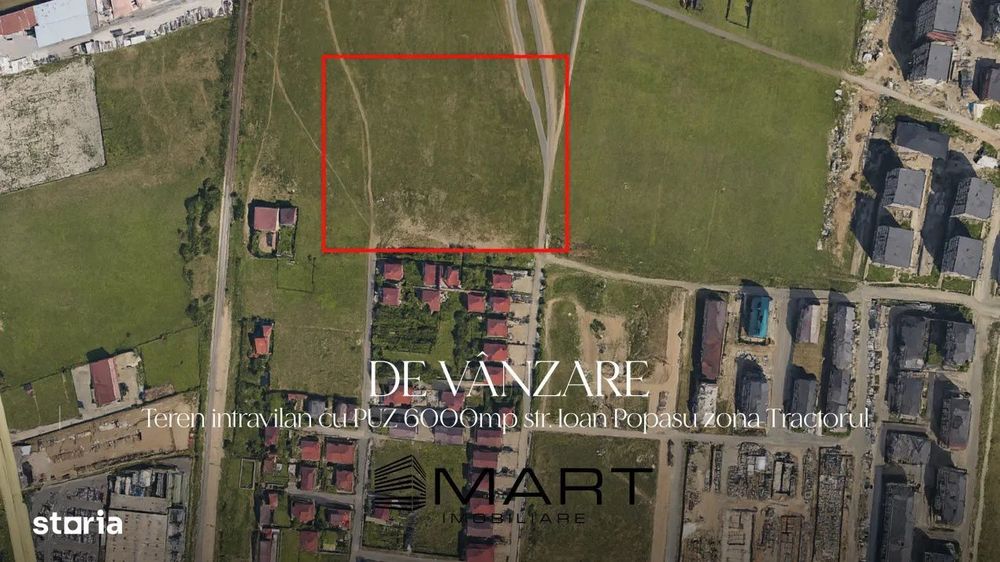 Teren intravilan 6000mp cu PUZ, P+2E zona Tractorul