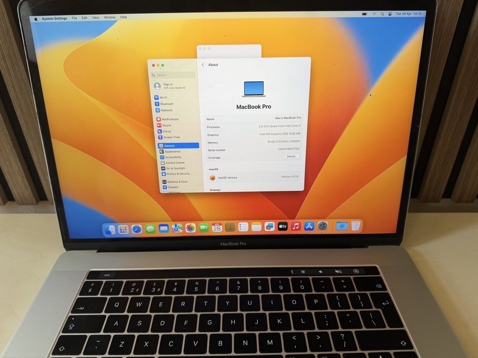 Macbook Pro 2017, 15”