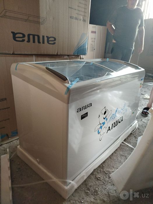 Морозильный ларь-витрина AIWA Inverter (350 л) Обзорное Стекло и Суп