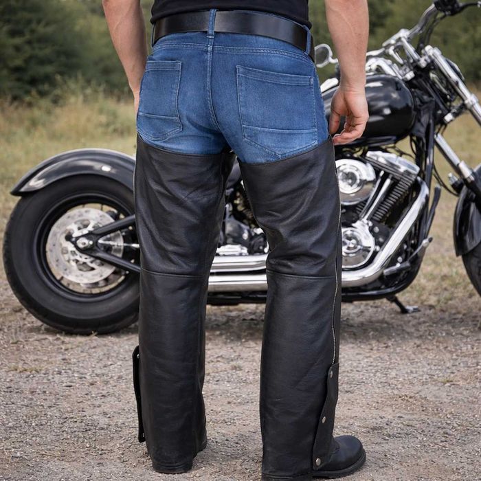 Red Light Мъжки кожени мото гамаши QUICKLOCK Pocket | XL | НОВИ