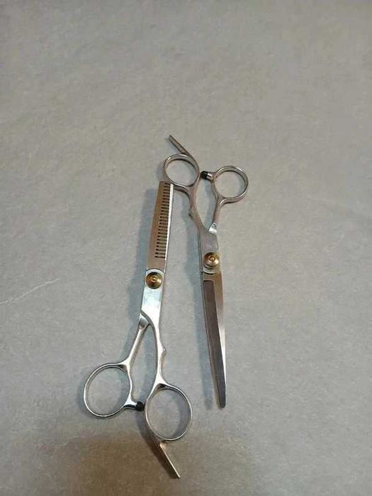 Foarfece profesionale de tuns parul Set argintiu