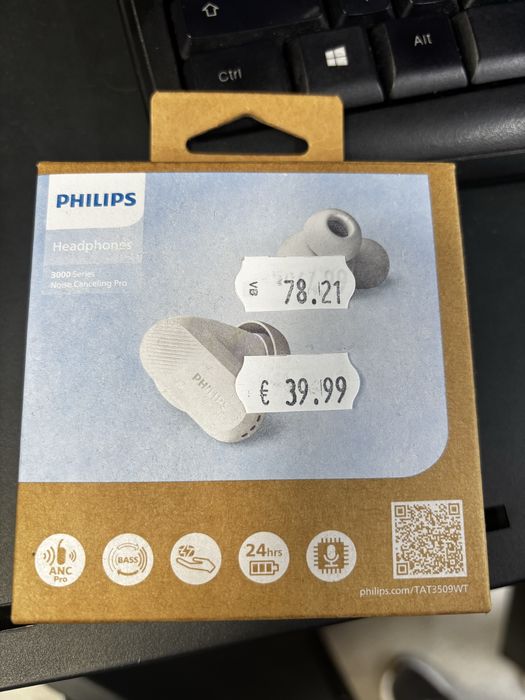 Слушалки philips TAT3509WT/00
