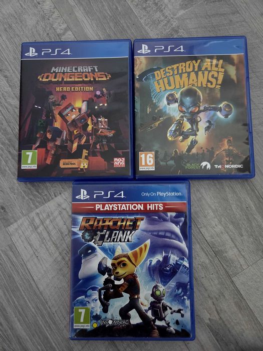 Игри за  PS4 - Ratchet, Destroy all humans и Minecraft