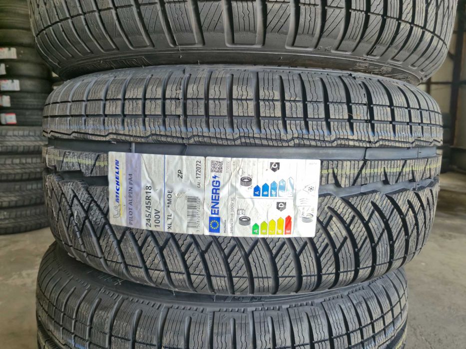 4 Anvelope IARNA - 245/45/18 100V XL - Michelin Pilot Alpin 4  - NOU ZP Run-Flat OEM BMW MERCEDES - DOT 2024 !