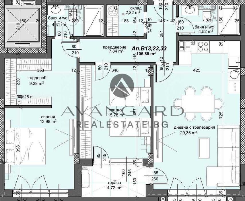 Продава се Тристаен апартамент в Пловдив, Тракия - 127 кв.м за 925 €/кв.м - Снимка #13