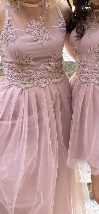 Официална рокля пепел от рози