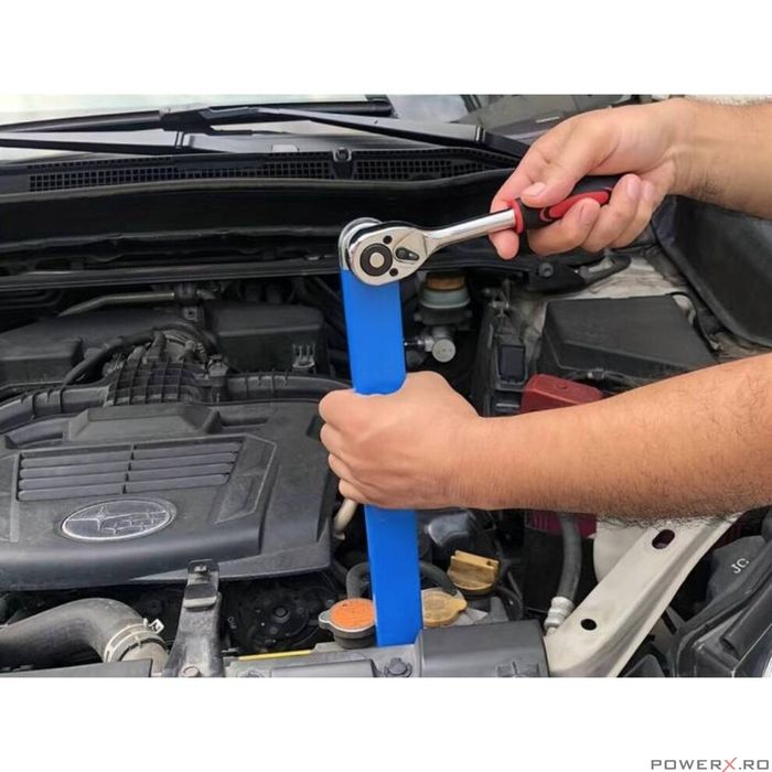 Extensie cheie cu clichet, 39cm, 70Nm, adaptoare 1/4, 3/8, 1/2, Kraft