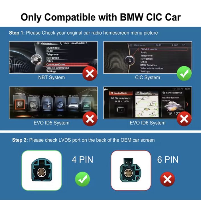 Carplay BMW nou, CIC Seria 1 2 3 4 5 6 7 X1 X3 X4 X5 X6