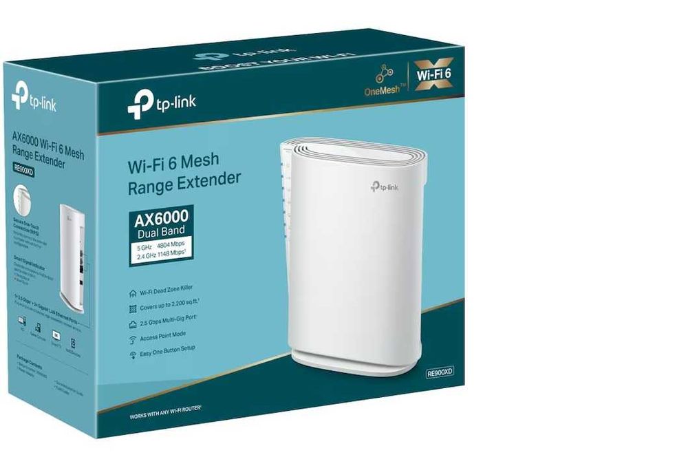 Рутер-усилвател Range Extender TP-Link RE900XD Wi-Fi 6 Dual-Band
