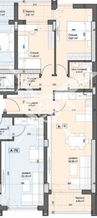 Тристаен апартамент в Кършияка