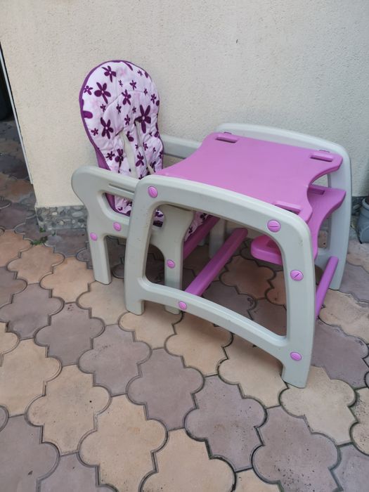 Scaun de masă multifuncțional 2 in 1 pentru copii