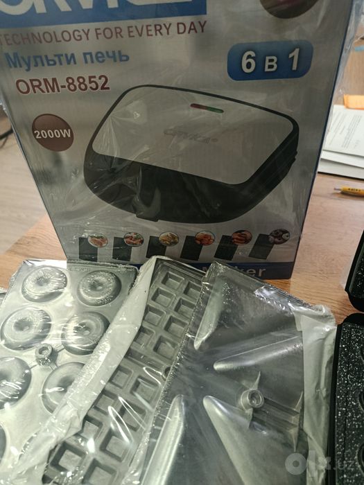 ORVICA 6 in 1 vafli pishirgichi, 2000 Vt, butun oila uchun almashtiril