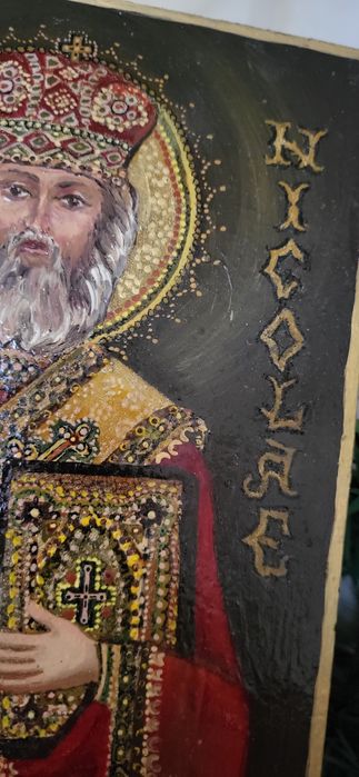 Icoana pictata manual Sf Nicolae