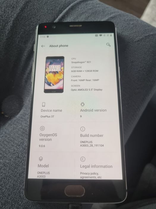 OnePlus 3T dual sim 128 giga 6 giga ram