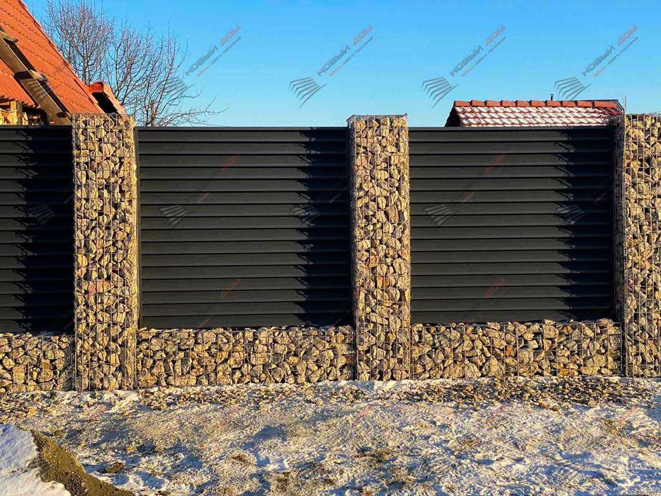 Забор жалюзи из металла