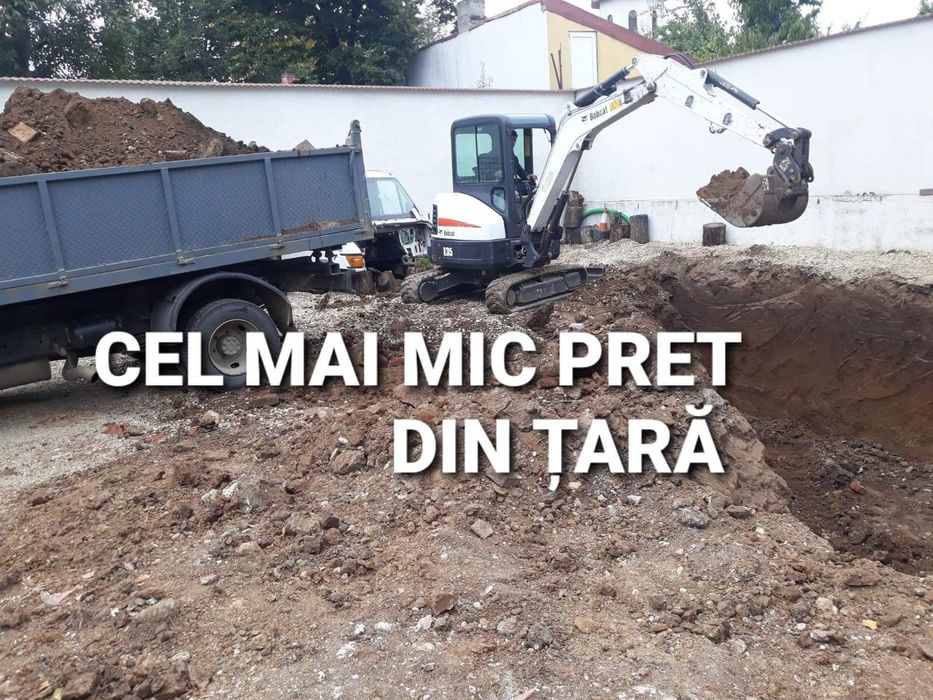 Închiriez prestez miniexcavator bobcat buldoexcavator motostivuitor ba