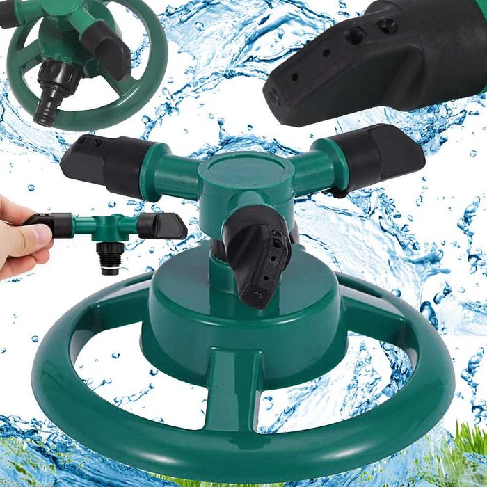 Aspersor Rotativ 360° pentru Grădină și Gazon | 3 Brațe Rotative | Conectare Universală
