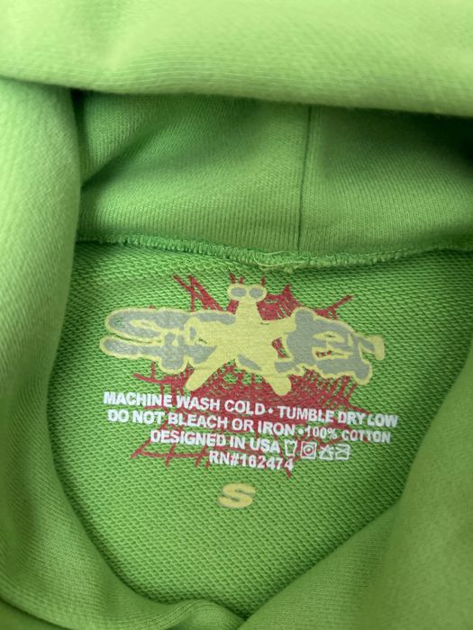 Sp5der hoodie зелено