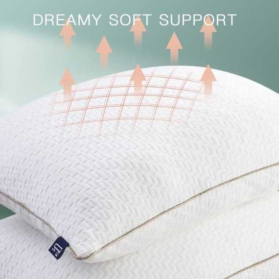 Perna Bedstory, 50 x 50 cm, alba, poliester