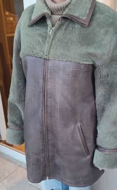 Мъжко ново кожено палто. "М" размер.