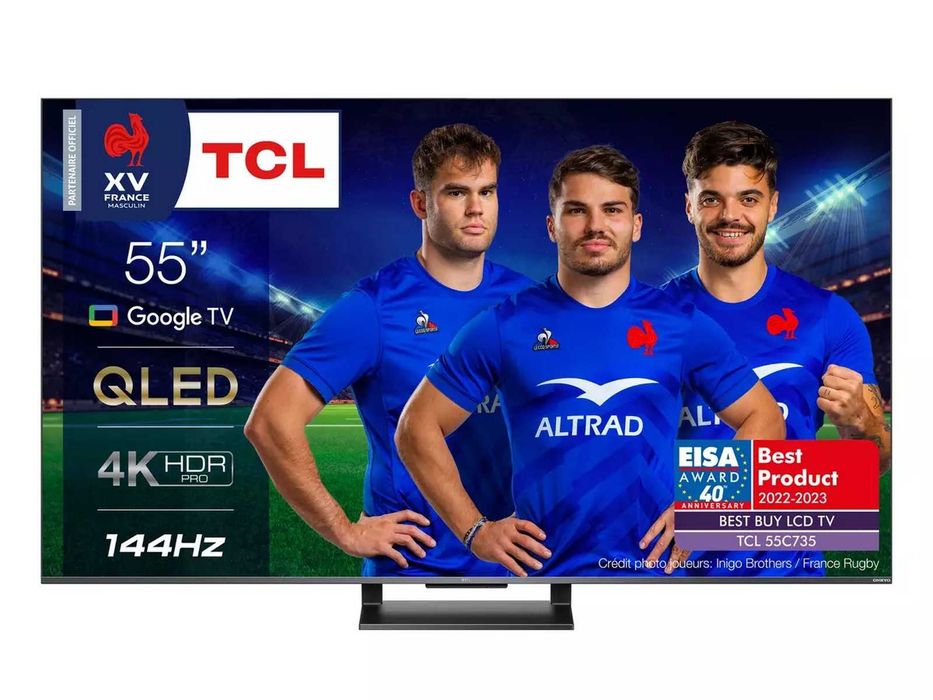 Продавам телевизор TCL 55 инча, 144Hz, 4К, Смарт с Google TV