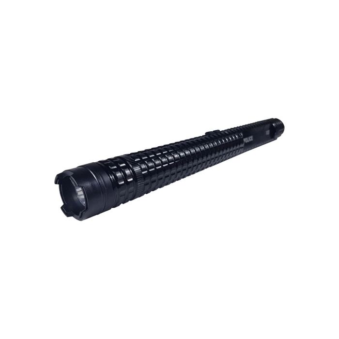 Baston electrosoc si lanterna IdeallStore®, Police X8, metalic, 35 cm