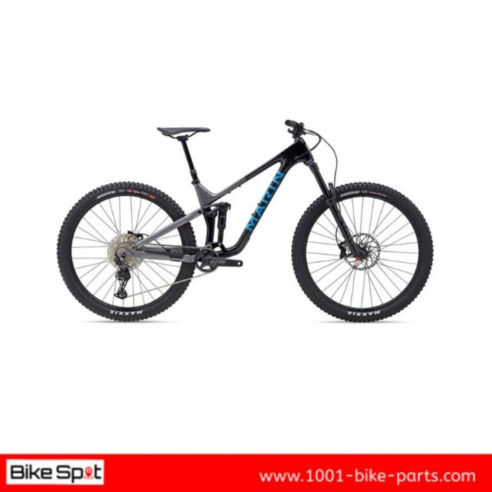 29 - L Marin Alpine-Trail C1 Carbon Enduro Bike Black Gray Blue 12sp
