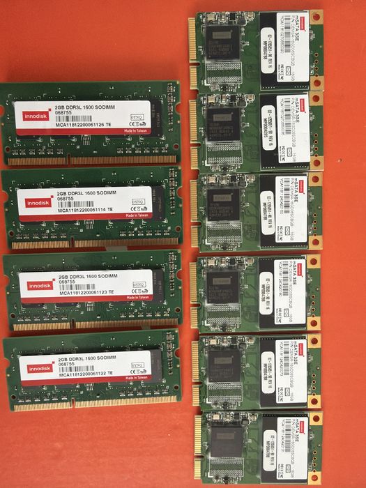 Lot SSD mSATA industrial Innodisk 16GB + RAM 2GB DDR3L SODIMM