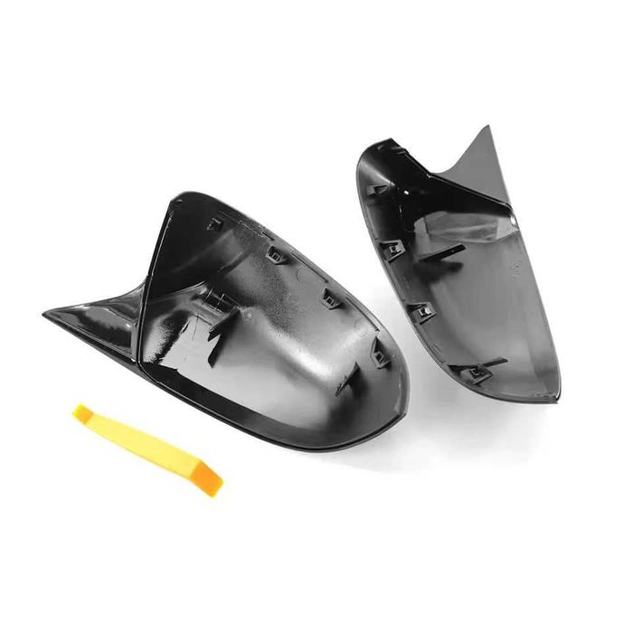 Set Capace Oglinzi M style cu clipsuri Negru Lucios "Batman" Bmw X3 G01 iX3 X4 G02 X5 G05 X6 G06 X7 G07 , NOI
