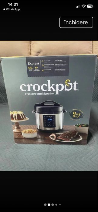 Multicooker Crockpot, gatire sub presiune ( nefolosit)