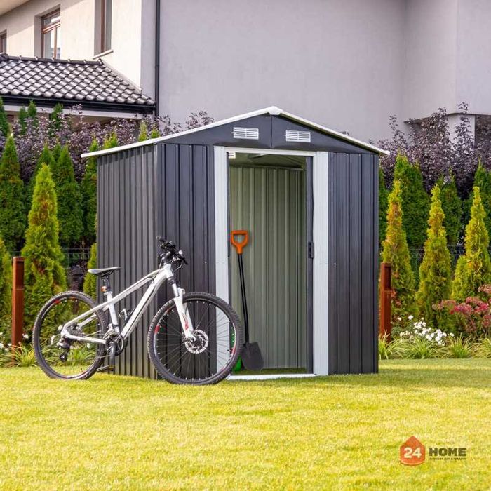 Градинска барака за инструменти SUNNY сива, 125×195х197 cm ДхШхВ