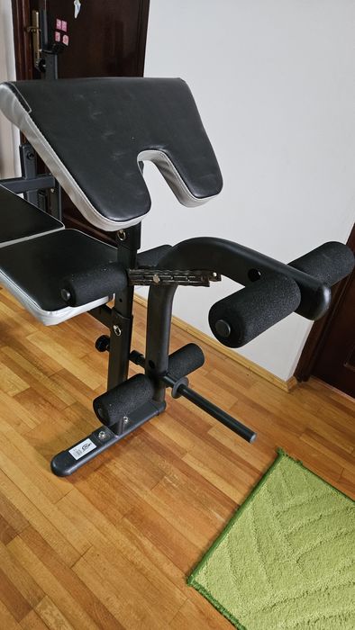 Banca exercitii fitness multifunctionala DHS 6309 + gantere/bară