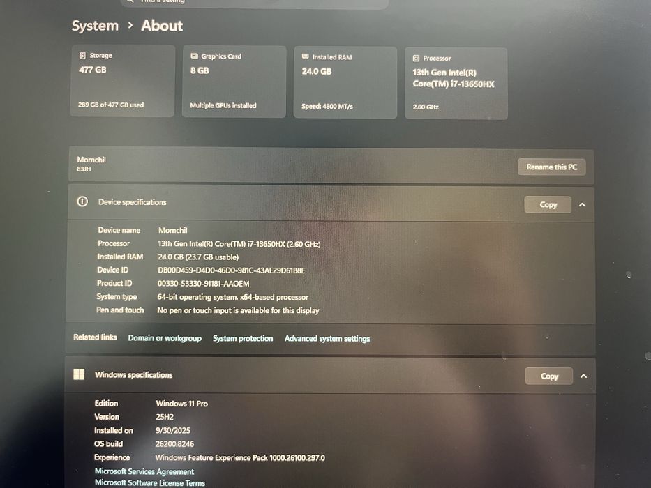 Lenovo LOQ 17 i7 RTX 5050 24GB RAM Гаранция