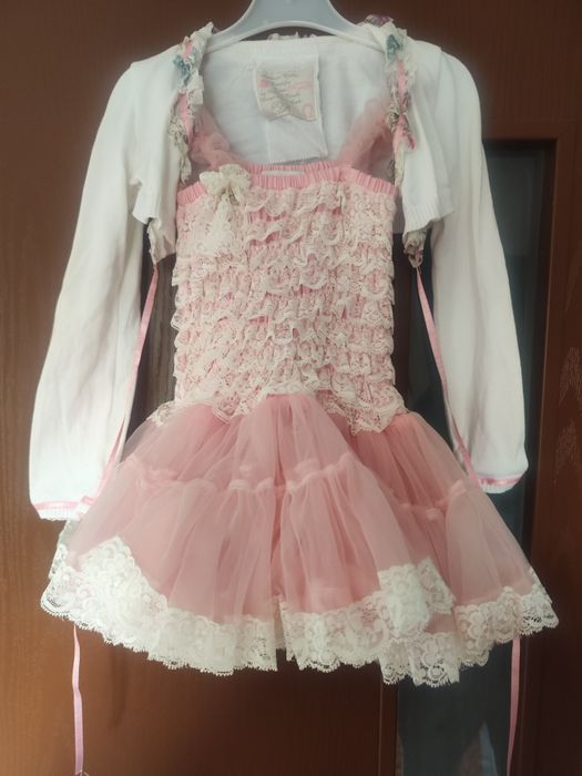 Rochita eleganta cu tul,bolero si cadou palarie!