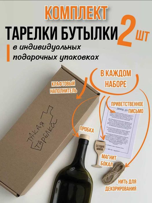 Тарелка-бутылка (2 шт)