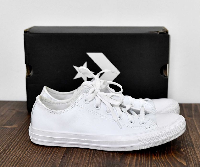 Бели кецове Converse - кожа 39 номер