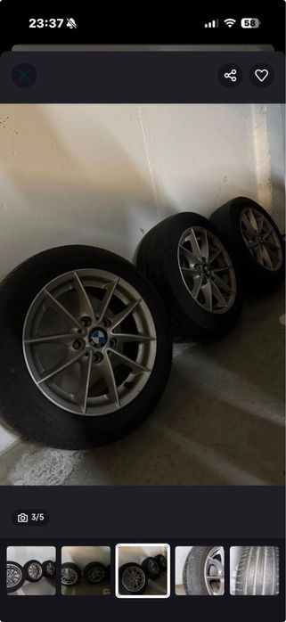 Jante BMW R16 + cauciucuri 205/55/15 (5x120)