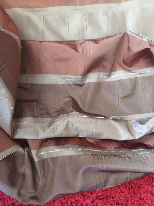 Draperii din mătase vegetală 3 buc, se potrivesc pentru geamuri mari ăți
