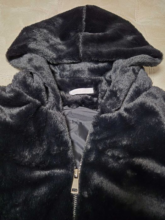 Тънко меко яке от еко косъм