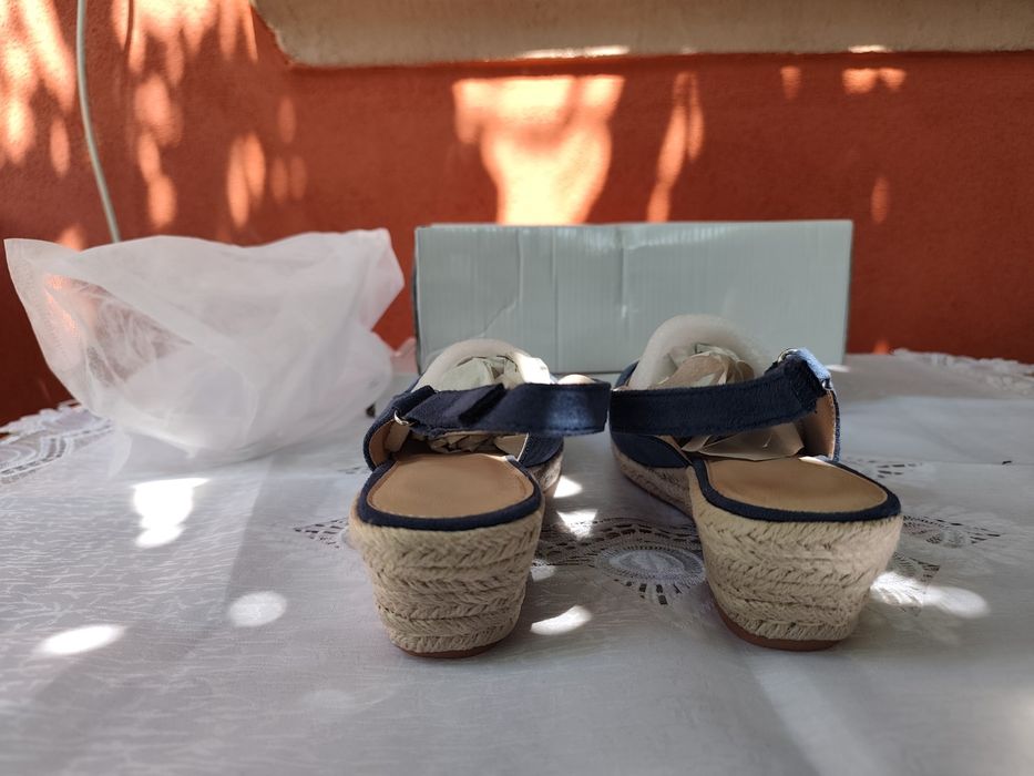 Sandale de damă, bleumarin, noi, mărimea 39