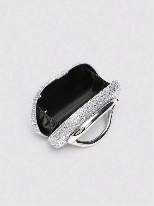 Vand geanta/clutch elegant argintiu NOU
