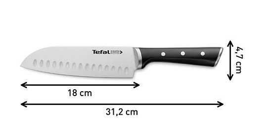 Азиатски нож Santoku Tefal Ingenio Ice Force 18 сm / Промоция -20% !