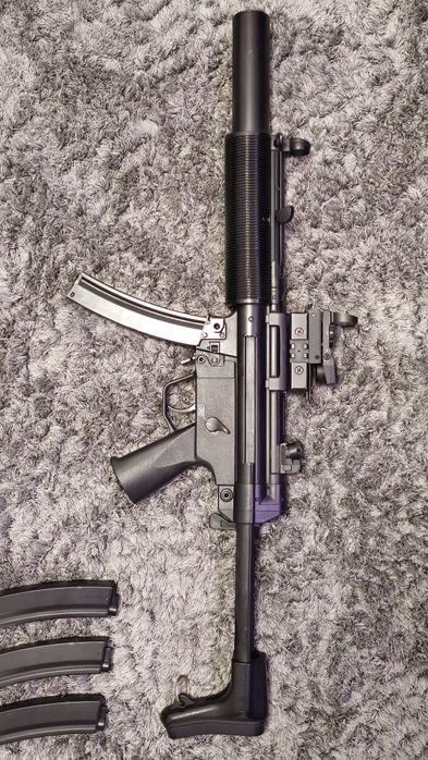 Airsoft MP5 Heckler & Koch Cyma+ 4 incarcatoare,acumulator Lipo,+++