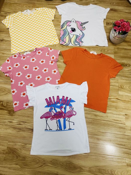 Lot 5 tricouri 9/10 ani H&M