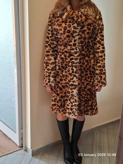 Палто от естествена кожа Индийски Леопард. Размер S. Произход Пакистан