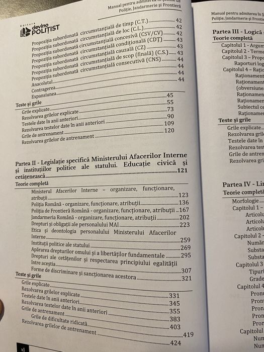 Manual Devino Politist școli de politie , jandarmerie si frontieră